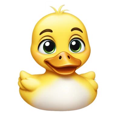 baby duck with tears sticker