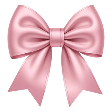 light pink ribbon bow sticker