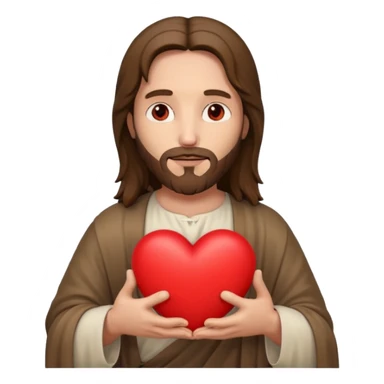 jesus holding a heart emoji sticker