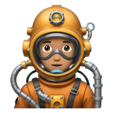 Buceador comercial trabajando, soldando una estructura metalica bajo agua sticker