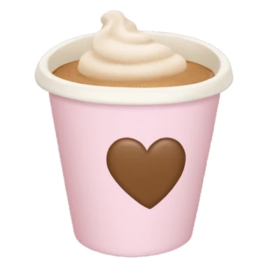 Pastel-coffee-color-heart sticker