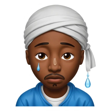 tupac, crying, fat sticker