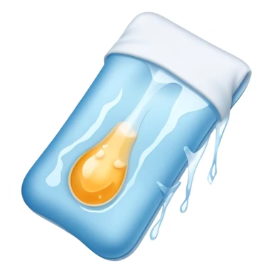 Ice pack on injured tendon sticker