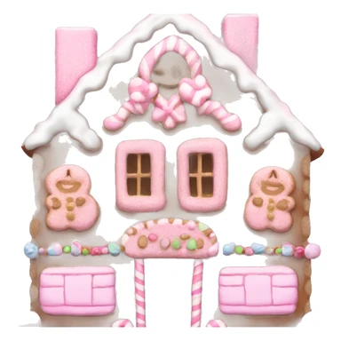 Girly pink aesthetic gingerbread house  sticker