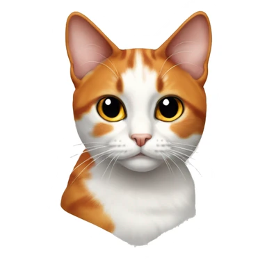 realistic orange white and black calico cat with slit pupils sticker