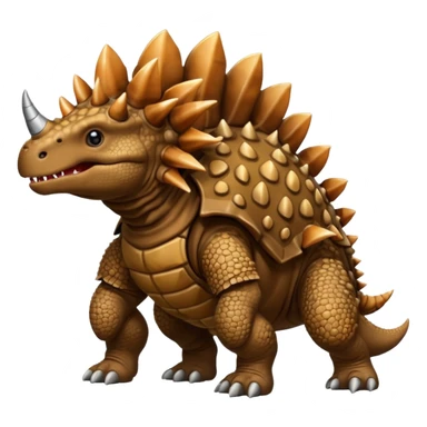 A brown ankylosaurus that doesn’t look mutated and actually looks like a normal ankylosaurus  sticker