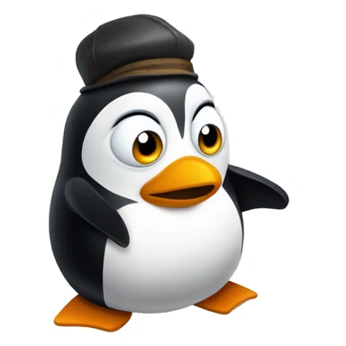 pinguino del madagascar che piange con le lacrime sticker