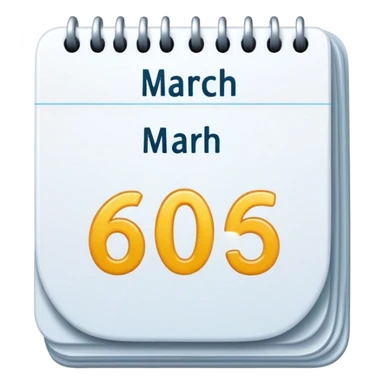 calendar date 6th march sticker