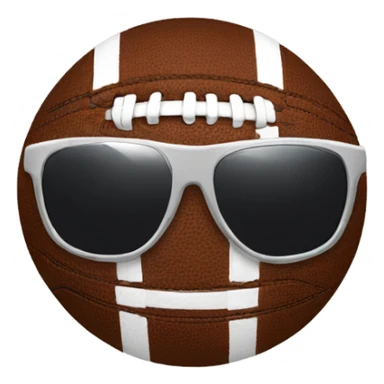 Football with sunglasses sticker