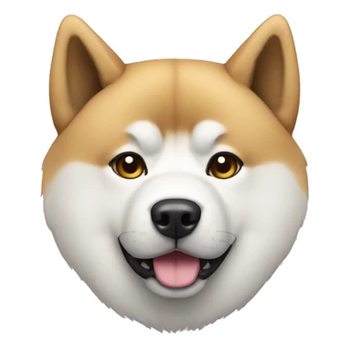 akita inu blanco sticker