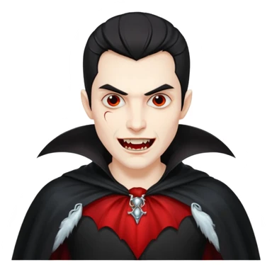 Vampire dracula – Pale figure with fangs and cape sticker