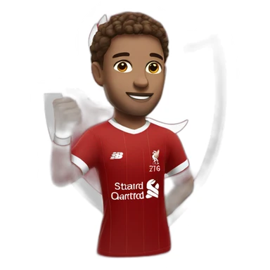 Liverpool FC player making a heart  sticker