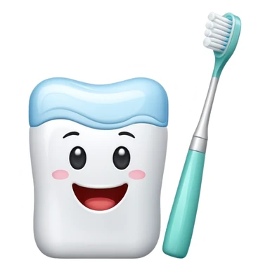 toothpaste and toothbrush sticker