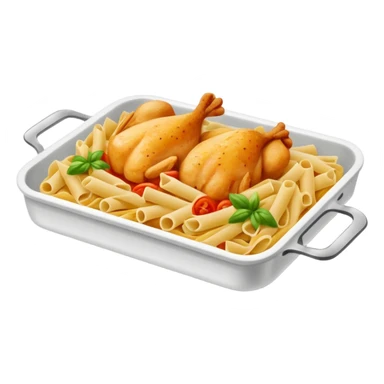 rectangle tray meal with chicken pasta sticker