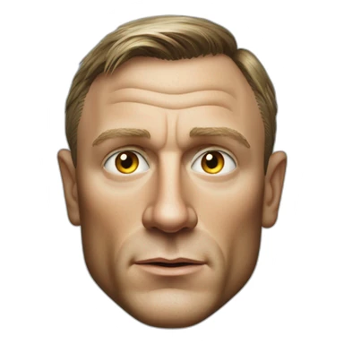 Detailed face of Daniel Craig as James Bond sticker