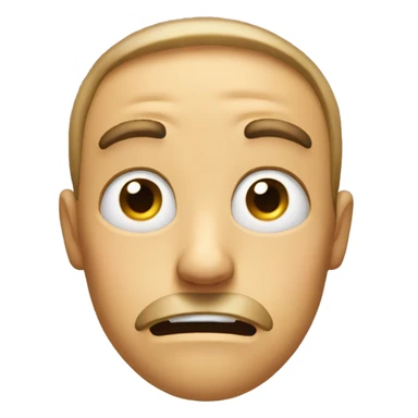 a face that is half-asleep and tearing up sticker