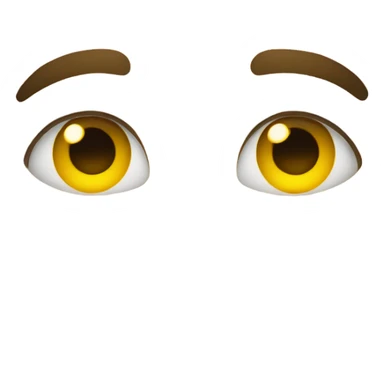 Eyes by side judging serious expression on jellow circle dot like an emoyi and pressed together lips serious expression BY THE SIDE sticker