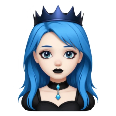 blue haired goth princess sticker