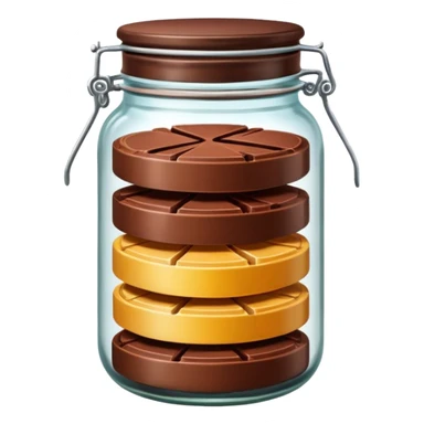 chocolate sliced Retro Ribbon Jar sticker