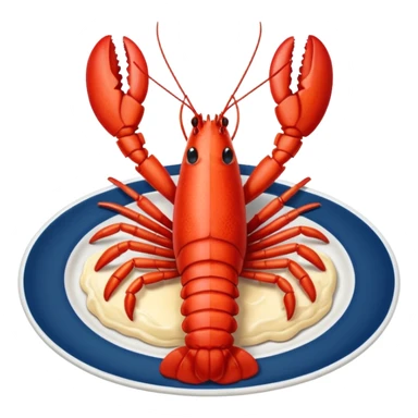 Lobster on period sticker
