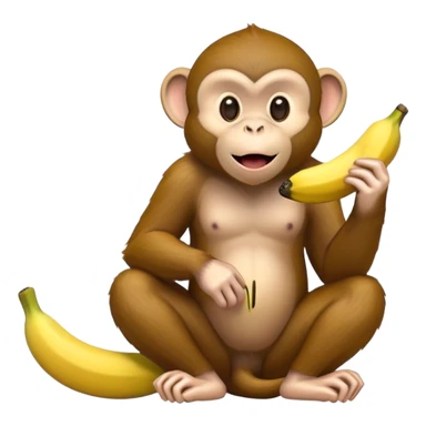 monkey eating a banana  sticker