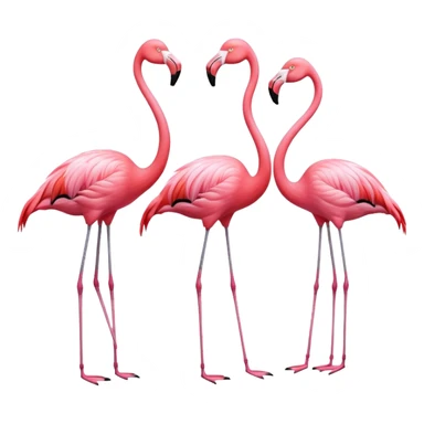 group of flamingos standing together sticker