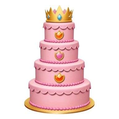 Princess peach cake sticker