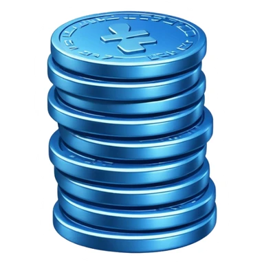 blue stack of coins sticker