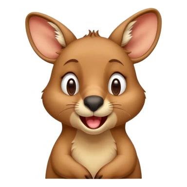 Cinematic Realistic Cute Yawning Kangaroo Portrait Emoji, Head tilted slightly with a dramatic, wide-open yawn, showcasing a soft, textured tawny coat with gently drooping ears and half-closed, drowsy eyes, rendered in exquisite natural detail, high shine, relaxed yet expressive, styled with a dash of rustic charm, soft glowing outline, capturing the essence of a sleepy yet affectionate kangaroo that appears ready to stretch out and settle into a peaceful nap! sticker