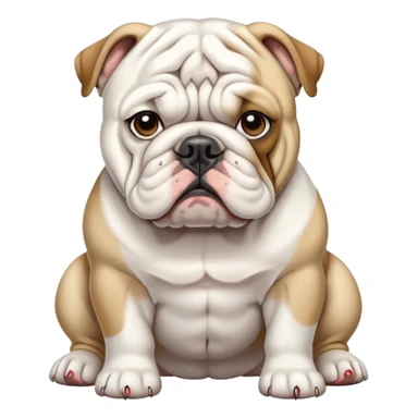 Bulldog ingles blanco  sticker