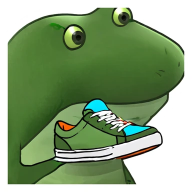 Tiburón con tenis sticker