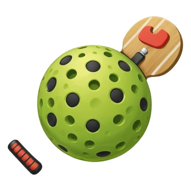pelota de pickleball Verde sola sticker