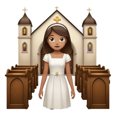girl go to the church sticker