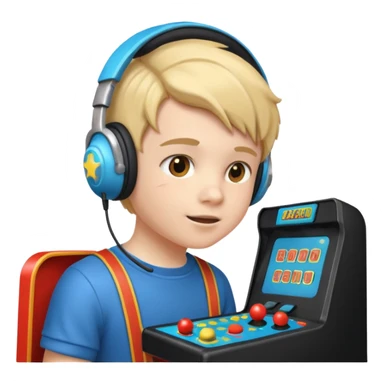 Retro Arcade Kid sticker