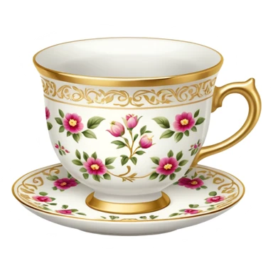 Fancy teacup sticker