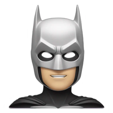 Batman Masked with total White eyes sticker