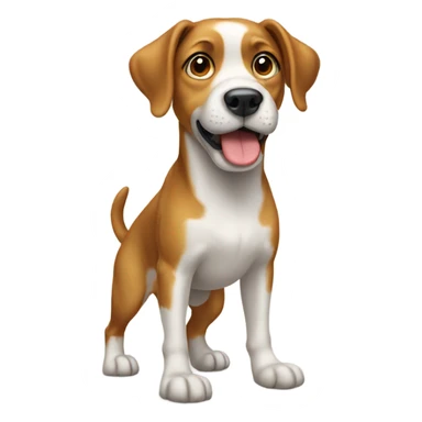 Dog standing on two feet sticker