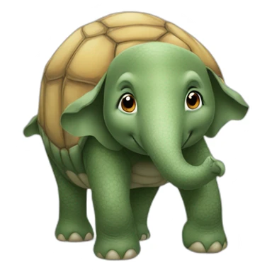 Tortue sur éléphant sticker
