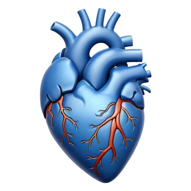 Cœur anatomique bleu sticker