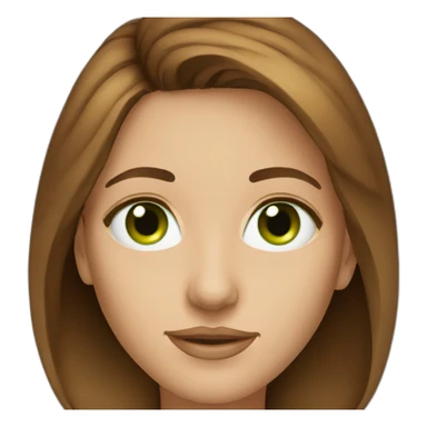 brown hair green eyes lasik mask sticker