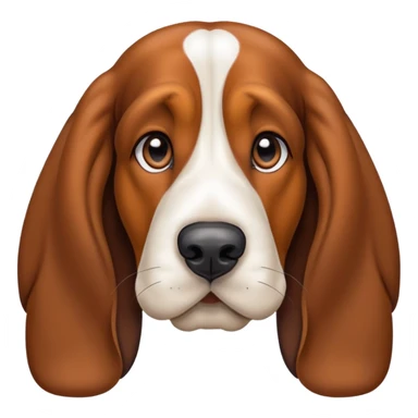 Basset hound with brown snout sticker