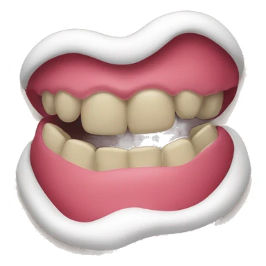 a mouth gum sticker