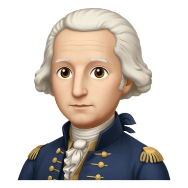 george washington front view sticker