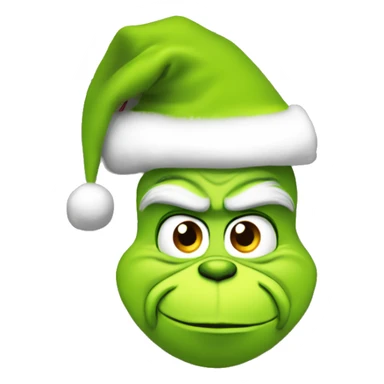 Grinch con gorro navideño  sticker