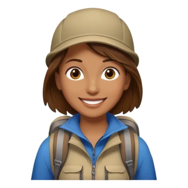 woman hiking  brown hair sticker