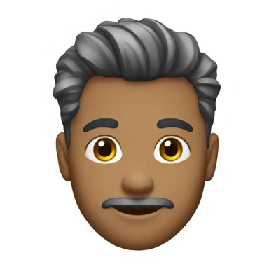 Chico con franela gris. Cabello corto negro sticker