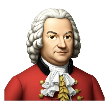 johann sebastian bach standing with red jacket sticker