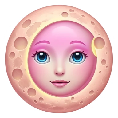 Light pink magical moon sticker