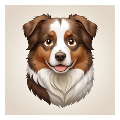 Merle aussie laying down facing forward sticker