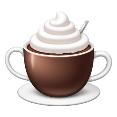 a cup of cocoa with marshmallows sticker